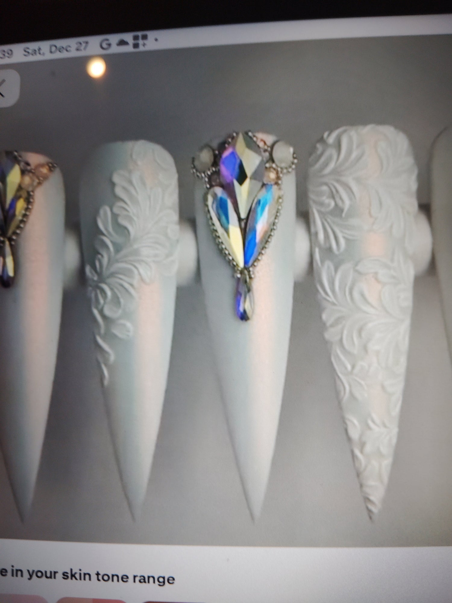 Winter Glam - Seasonal Press-On Nails - ClassyNails4U