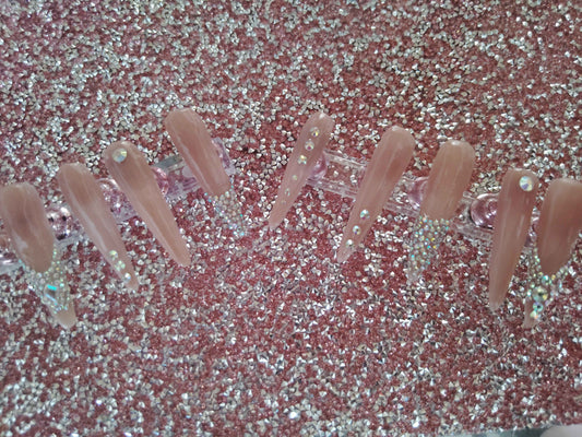 Ombre Pink Press-On Nails – Gradient Almond Set