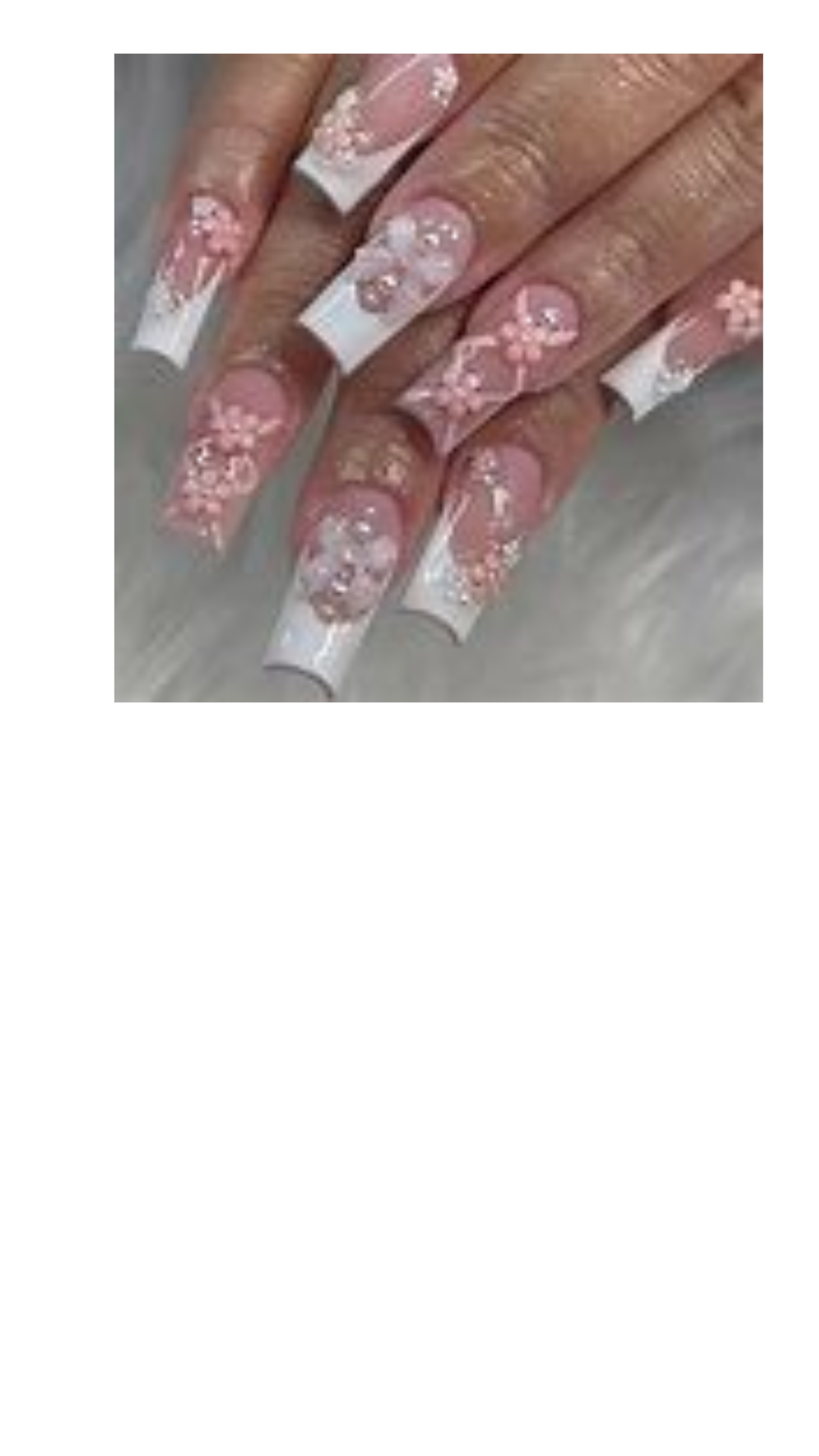Pink & White Press-On Nails – Classic Elegant Set