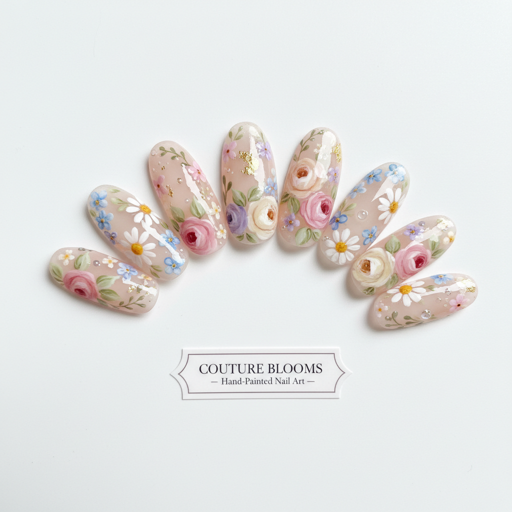 Delicate Floral Garden Press-On Nails