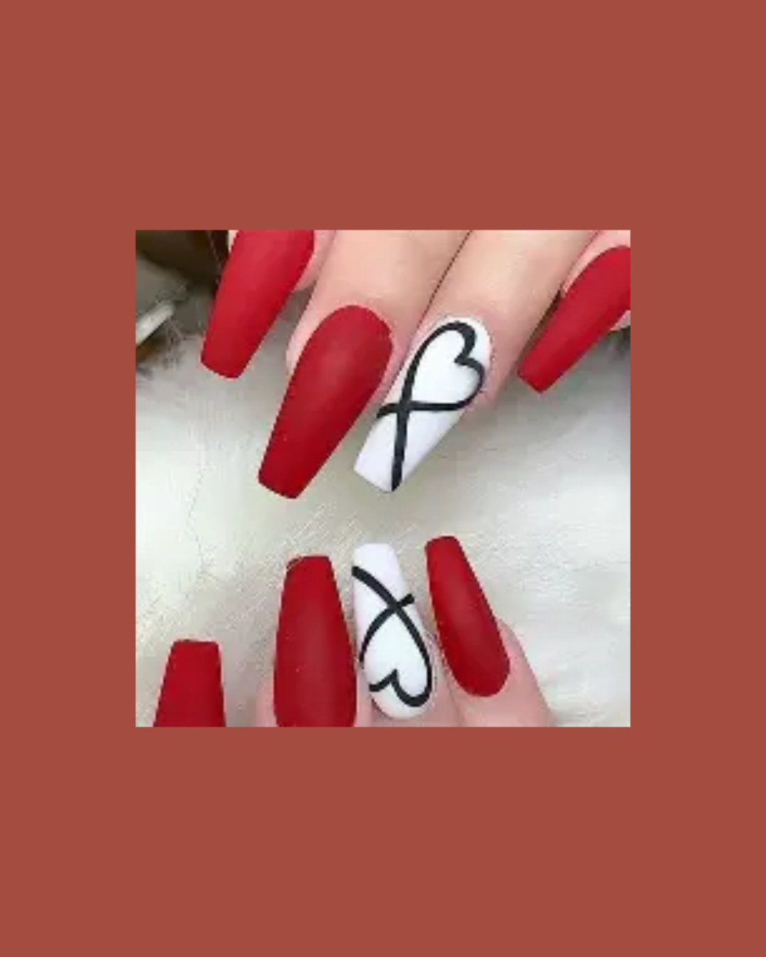 Valentine’s Heart Press-On Nails – Romantic Salon Finish